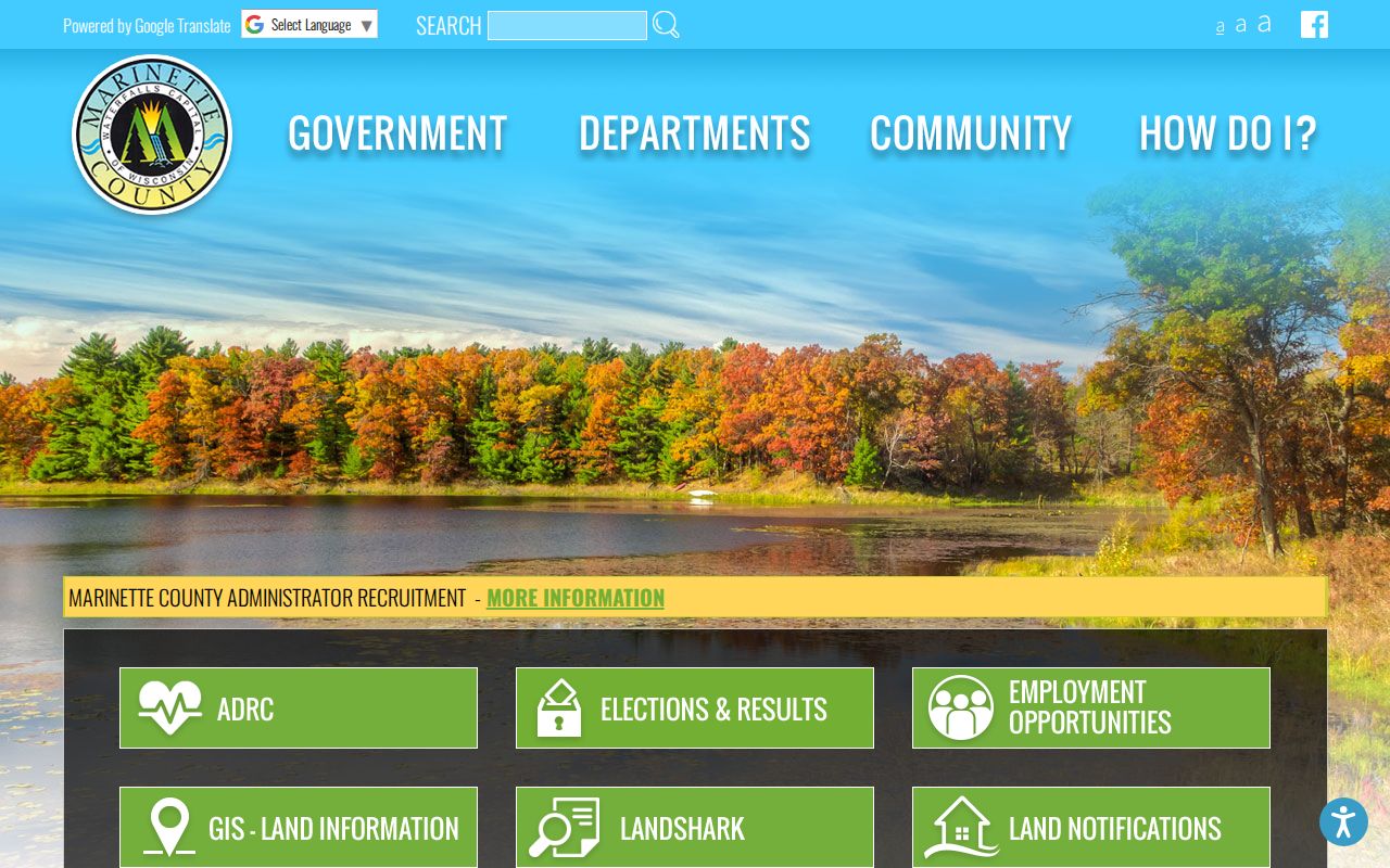Marinette County court docket government portal